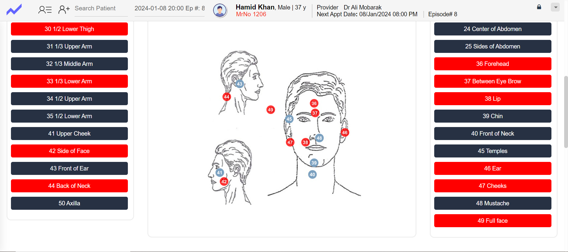 What security implemented in Dermatology EMR in Saudi Arabia?